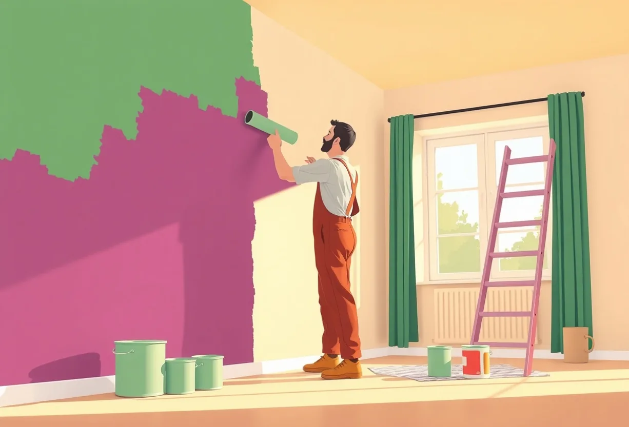 Peintre Boulazac Isle Manoire 24330 en intervention sur un chantier